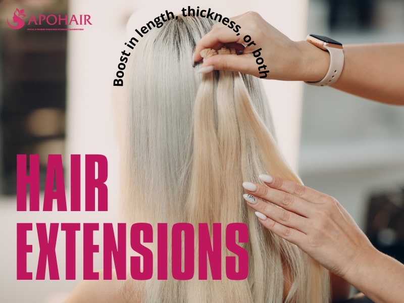 Hair extensions blend smoothly with your own hair