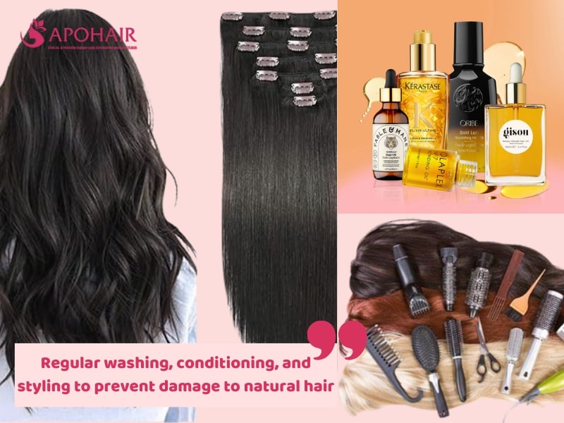 Right care is required to keep clip-in extensions looking their best