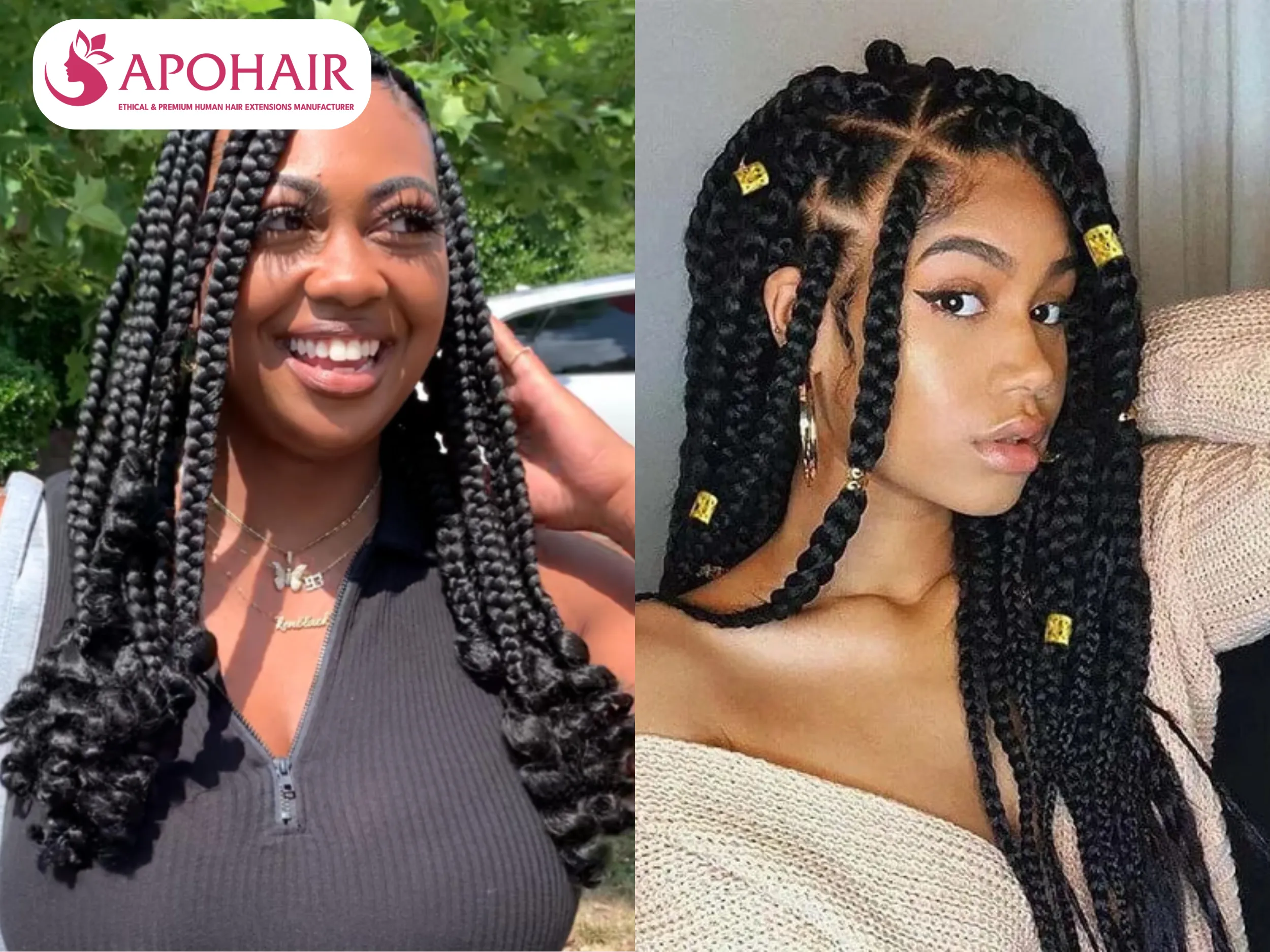 chest length jumbo braids