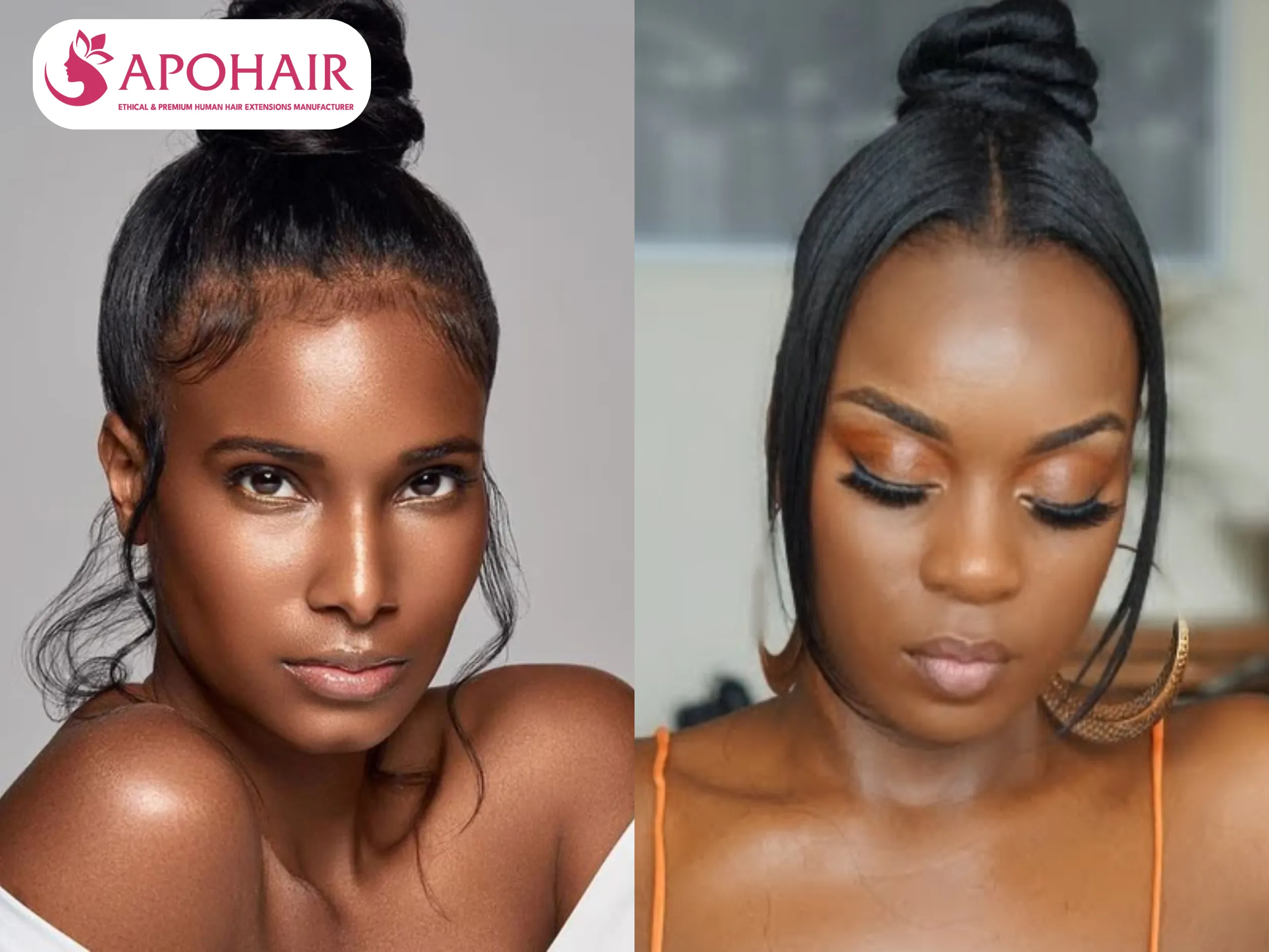 top knot with side bangs