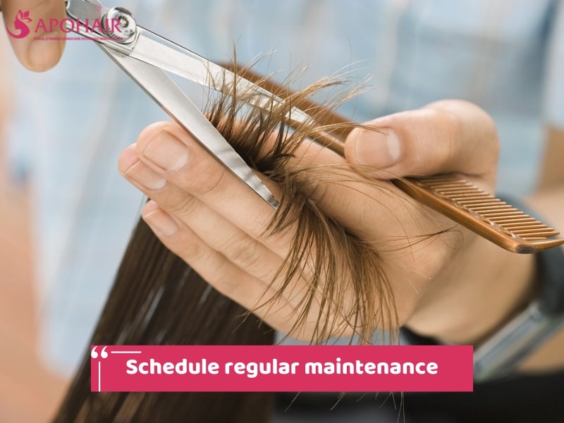 Trim the ends of the extensions periodically to remove any split ends