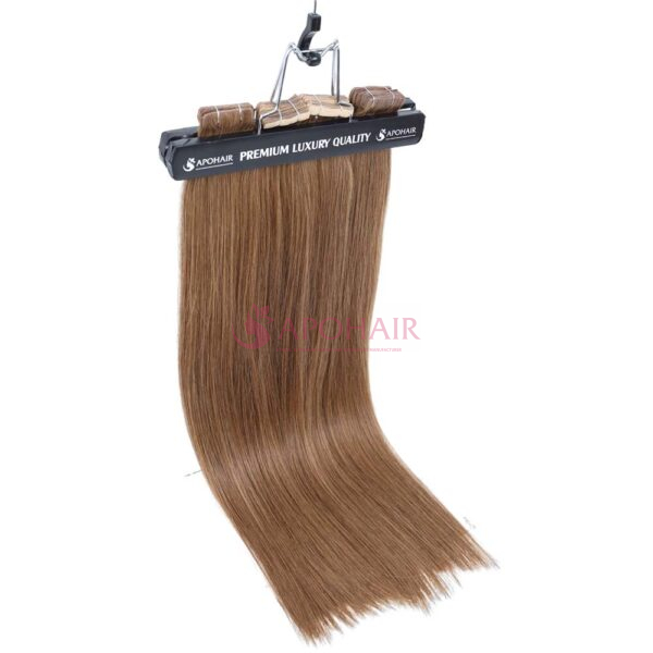 Brown Natural Straight Invisible Tape-In Hair Extensions