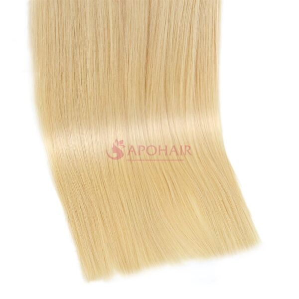 White Blonde Natural Straight Hair Extensions