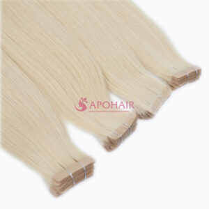 White Blonde Natural Straight Hair Extensions