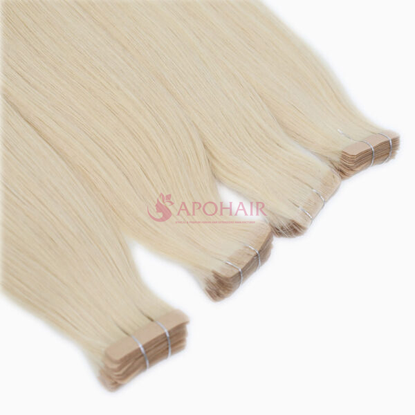 White Blonde Natural Straight Hair Extensions