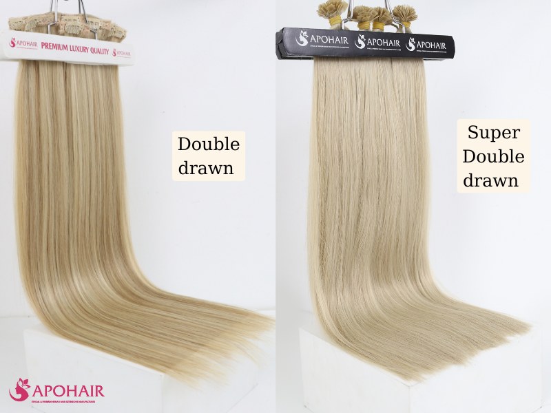 Super double drawn hair is the better choice for those wanting maximum fullness and glamour.