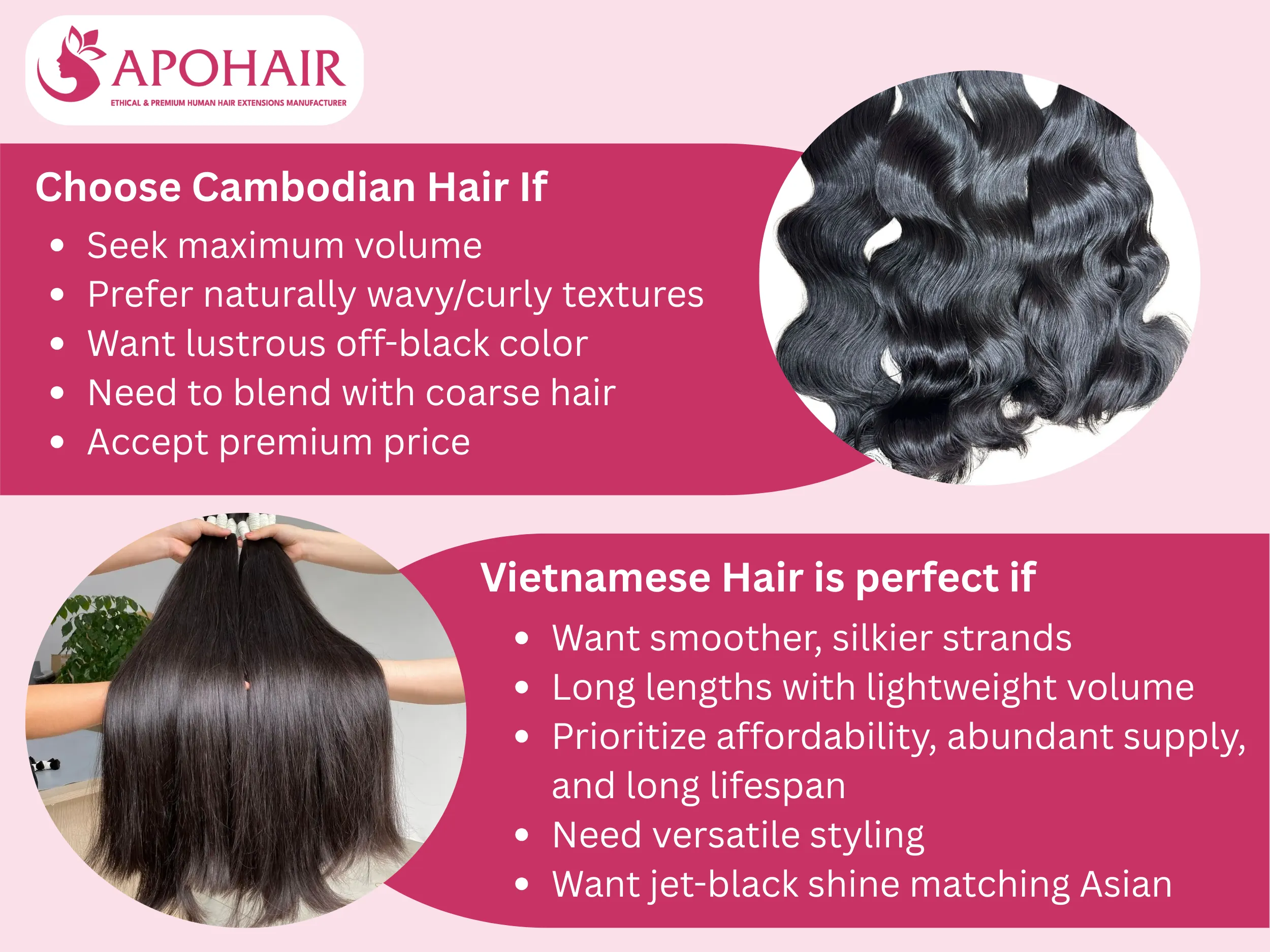 cambodian hair and vietnamese hair