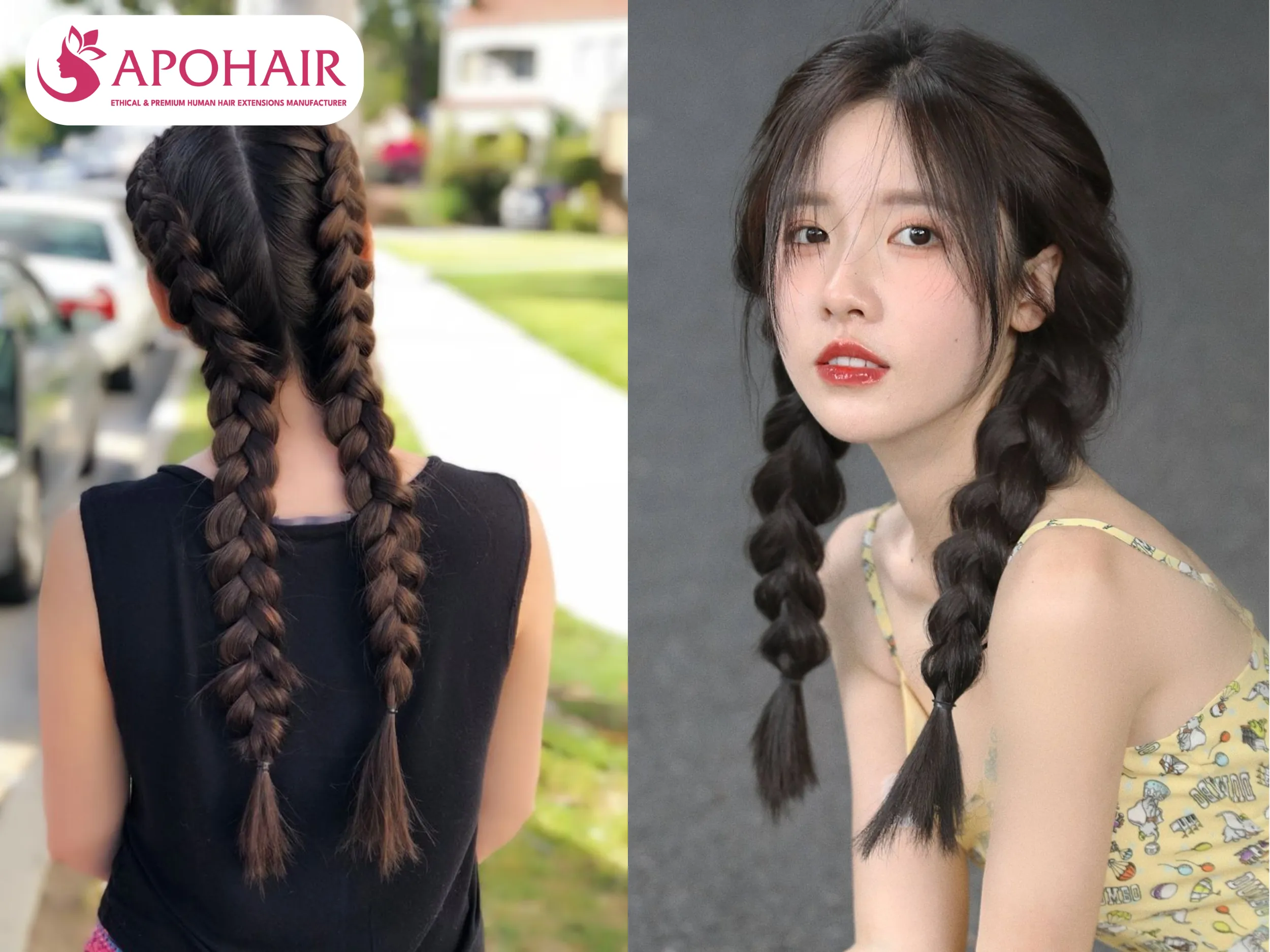 two braids down the side