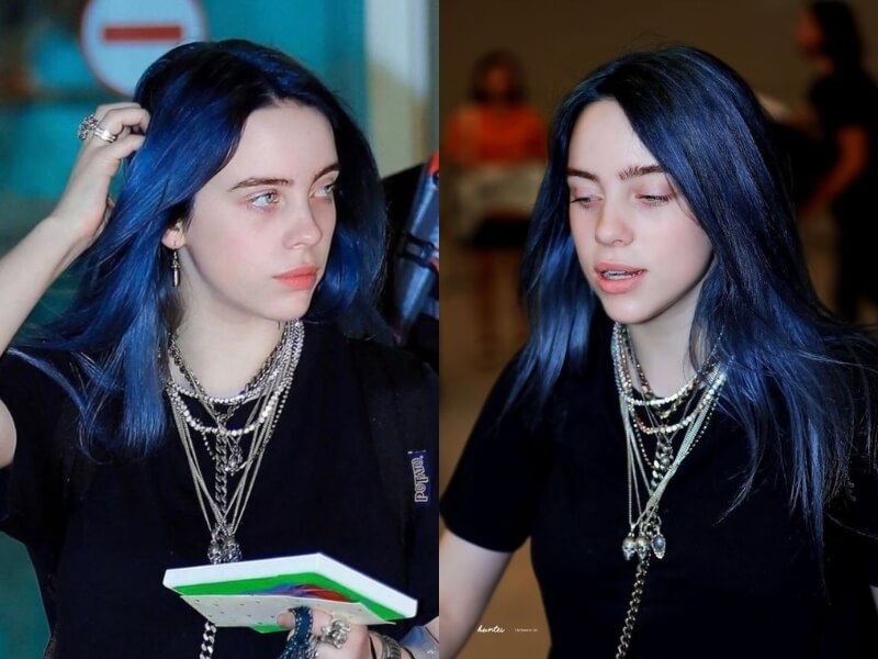 Billie Eilish hair colors: Black blue hair