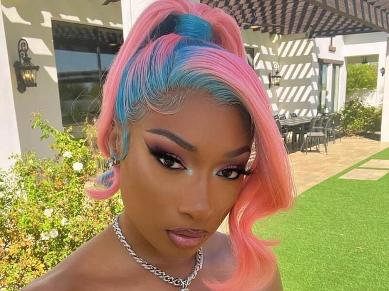 Megan Thee Stallion hairstyles: Pink hair