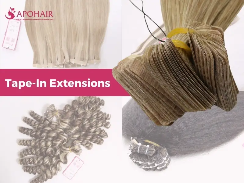 Tape-in extensions deliver a seamless, natural blend with flat, discreet bonds