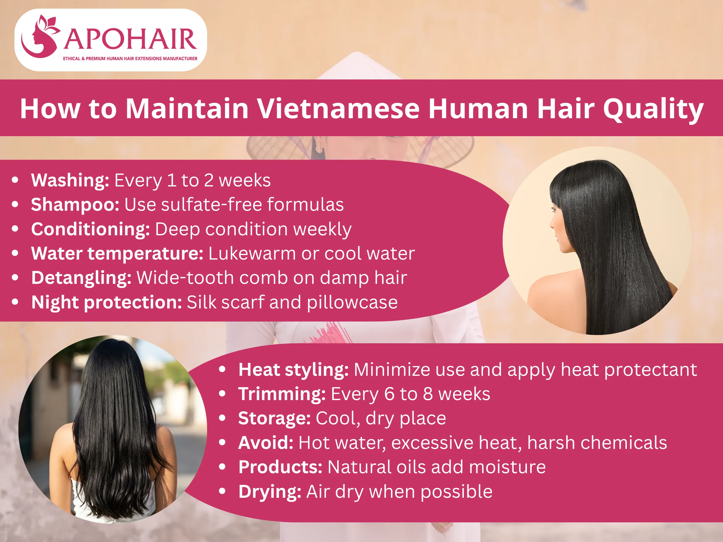 how to maintain vietnamese human hair quality
