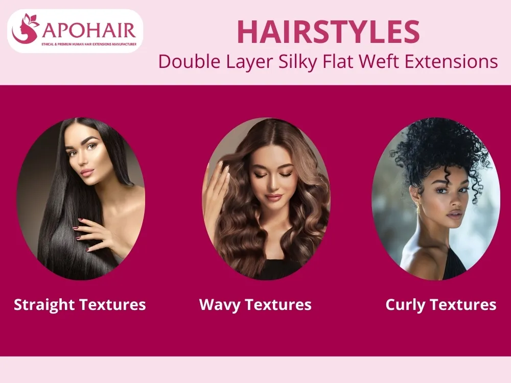 APOHAIR provides 12 textures in three categories for diverse styling