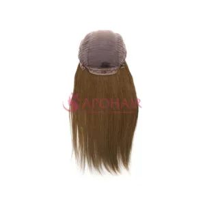 straight light brown lace closure wig