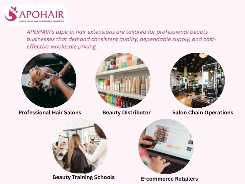 apohair partner for wholesale tape in hair extensions