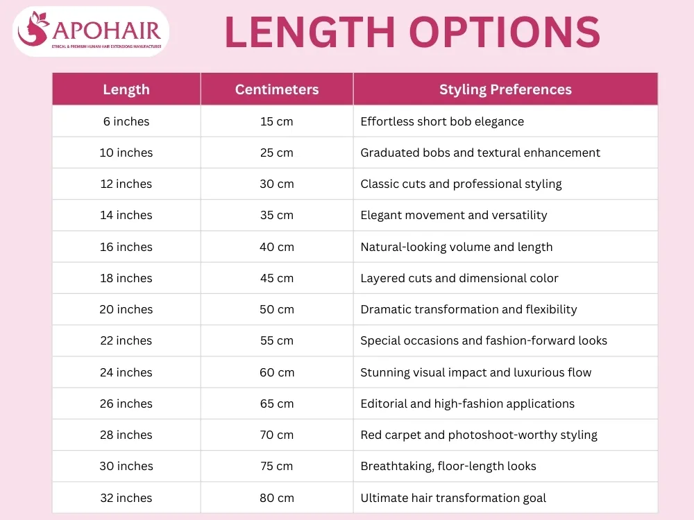 APOHAIR provides nano ring extensions from 6 to 32 inches