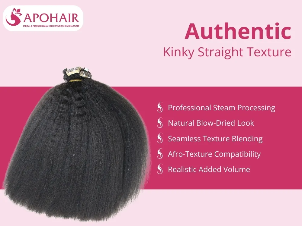 Authentic Kinky Straight Normal Hair Texture