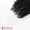 body wavy micro loop close up hair
