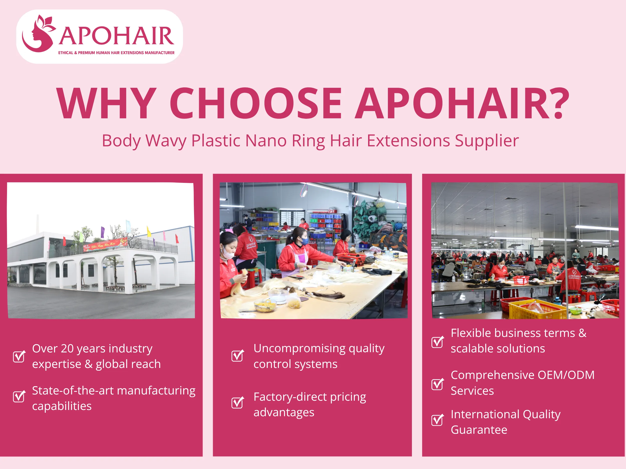 APOHAIR provides comprehensive support infrastructure that helps hair extension businesses scale efficiently