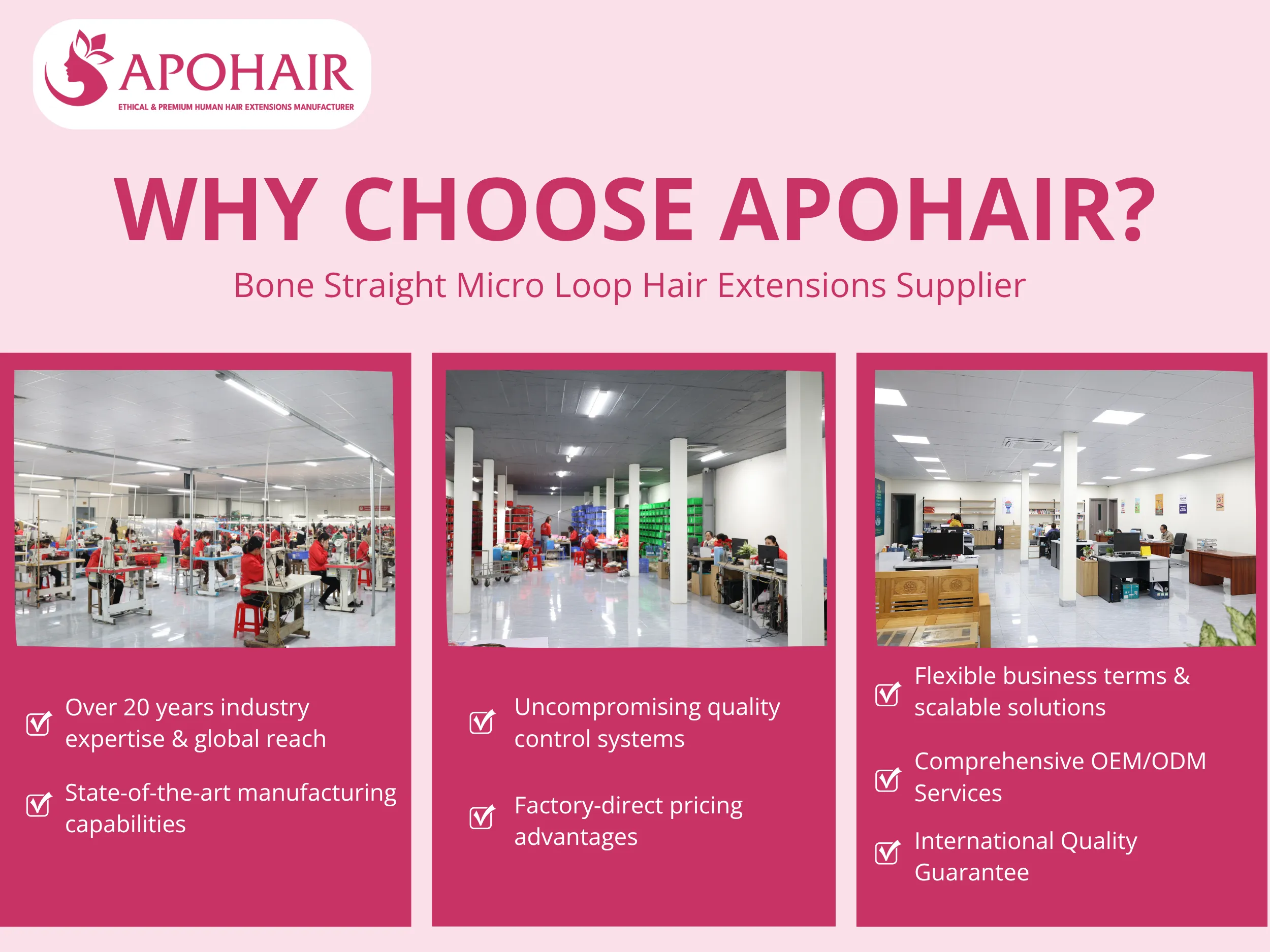 Seven compelling advantages position APOHAIR as your strategic partner for building a thriving hair extension business