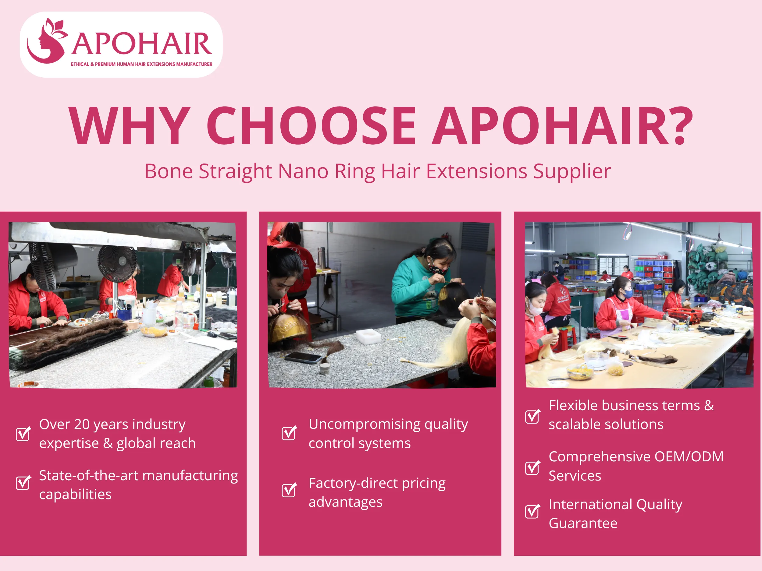 Compelling reasons distinguish APOHAIR as your strategic partner