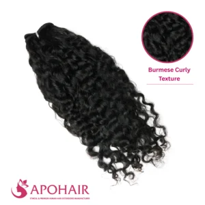 burmese curly double taps tape in wholesale
