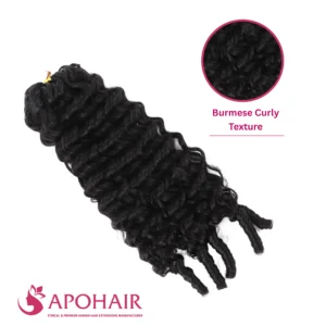 burmese curly feather weft