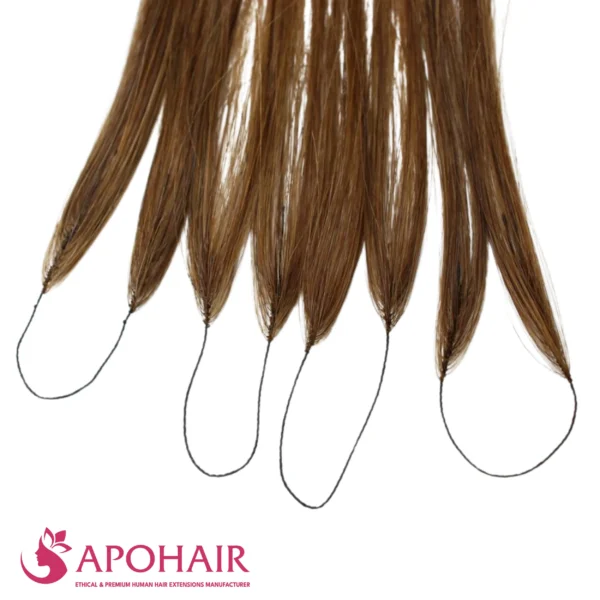 burmese curly feather weft close up hair