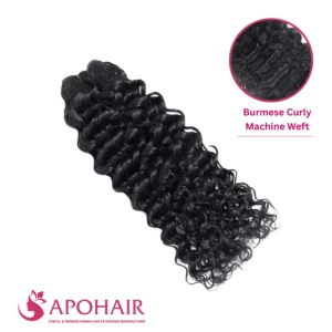 burmese curly machine weft