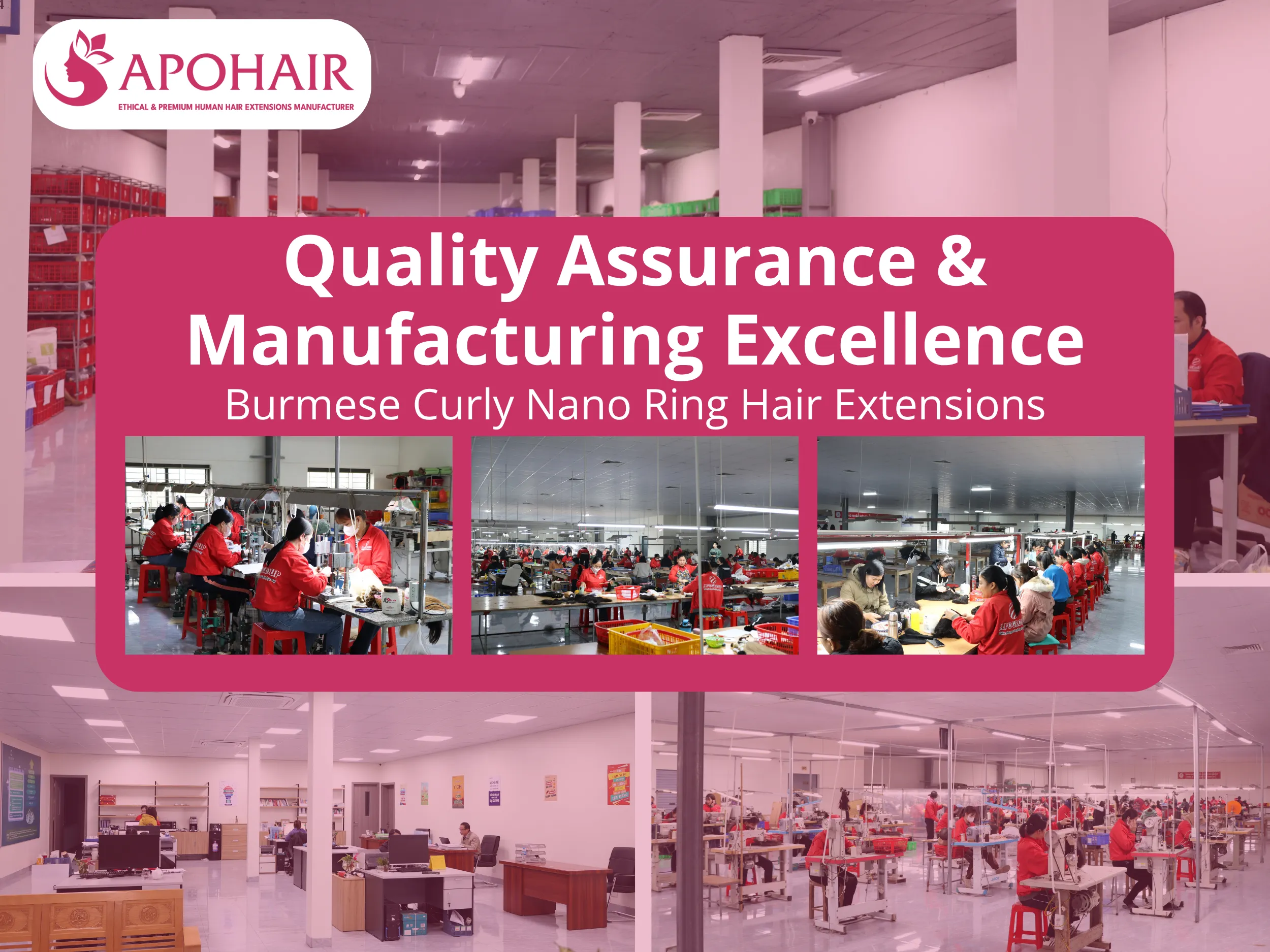 APOHAIR's Burmese Curly Nano Ring Extensions undergo rigorous quality protocols