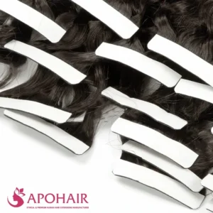 Burmese curly normal tape in hair extensions for sale