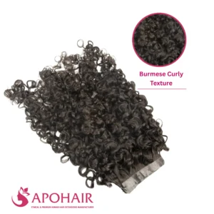 burmese curly seamless clip in