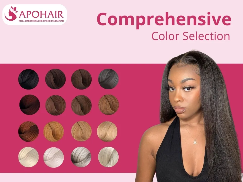 Comprehensive color selection yaki straight