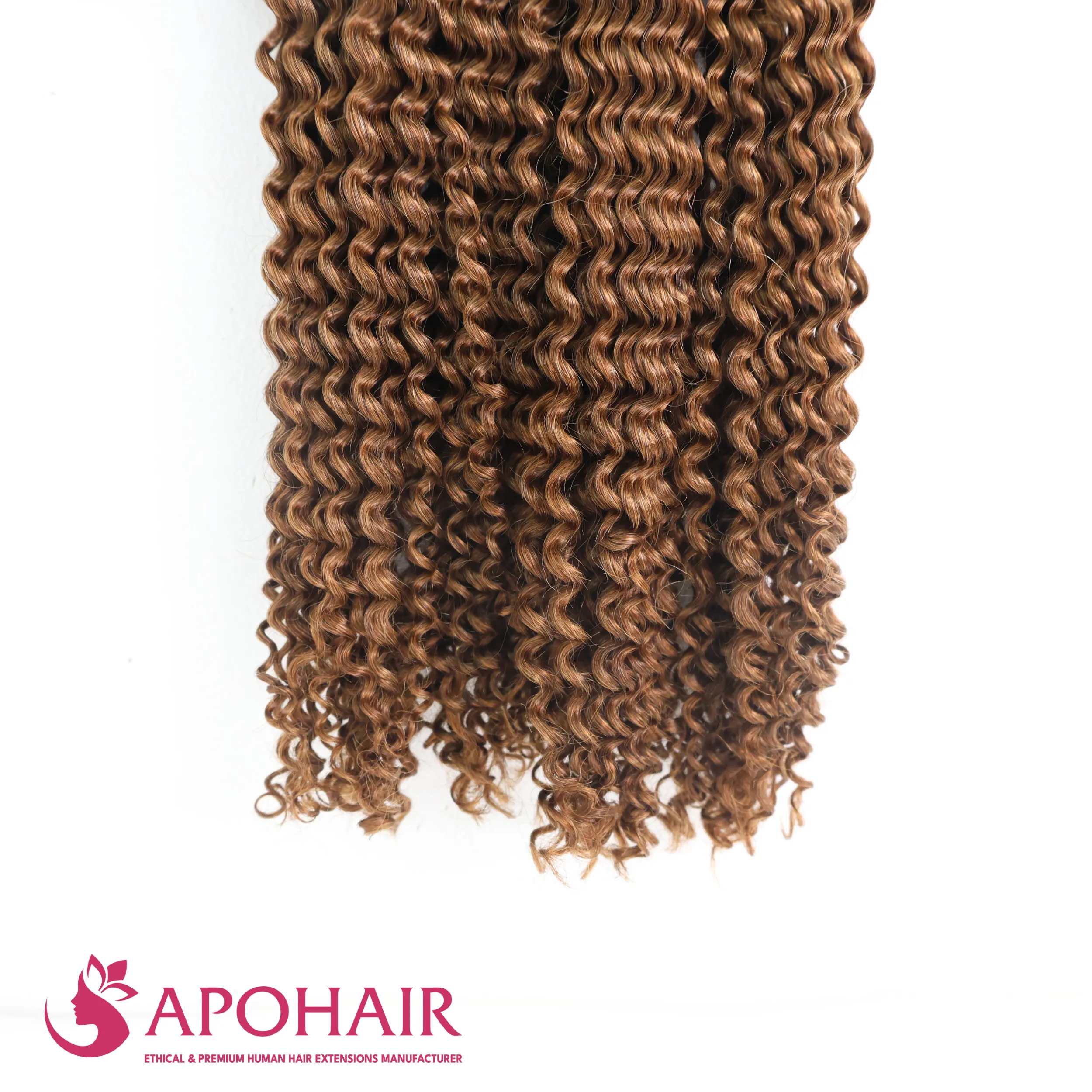 deep curly double taps tape in texture close up deep curly double taps tape in texture close up