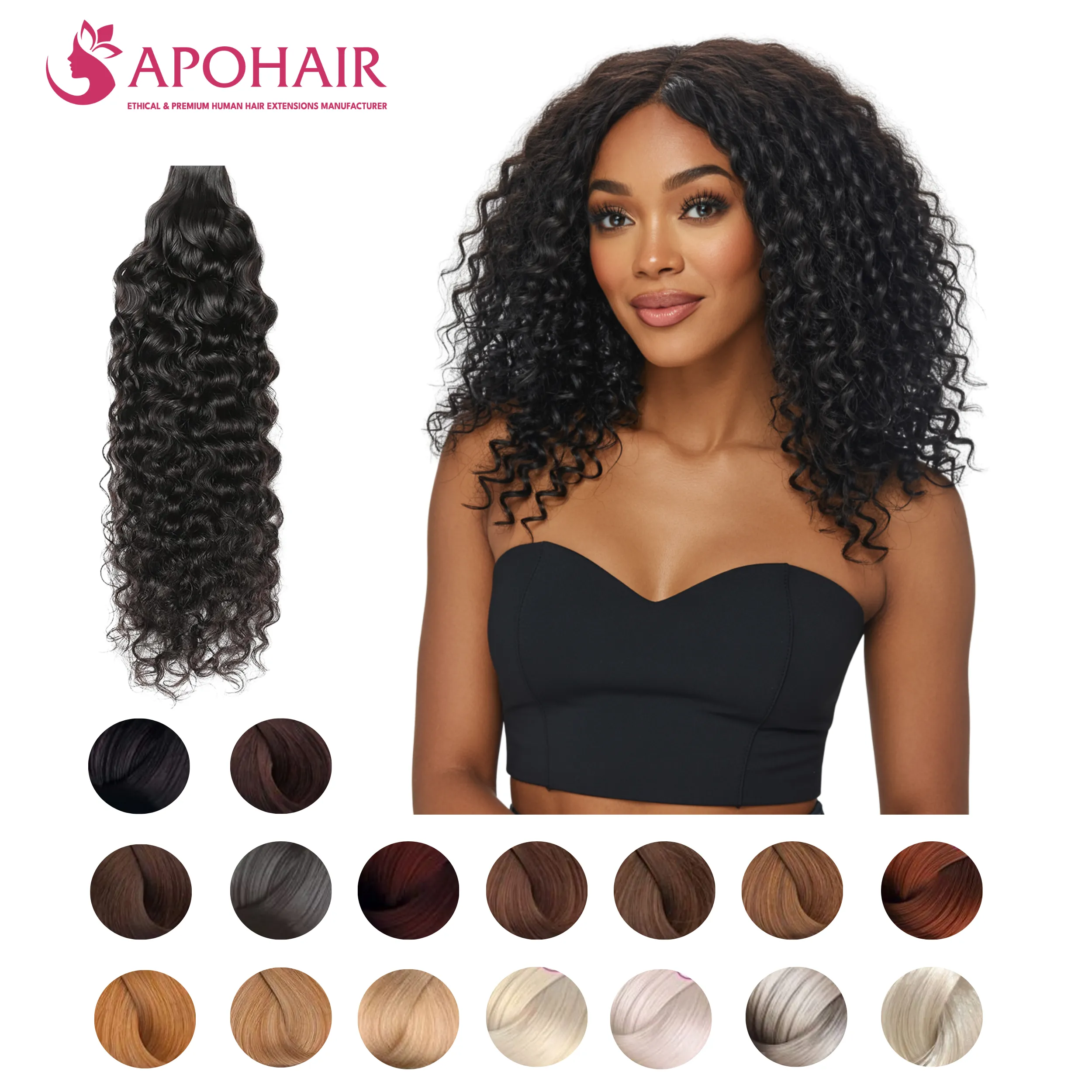 deep curly double taps tape in various colors deep curly double taps tape in various colors