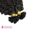 deep curly flat tip black