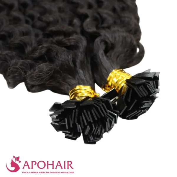 deep curly flat tip black