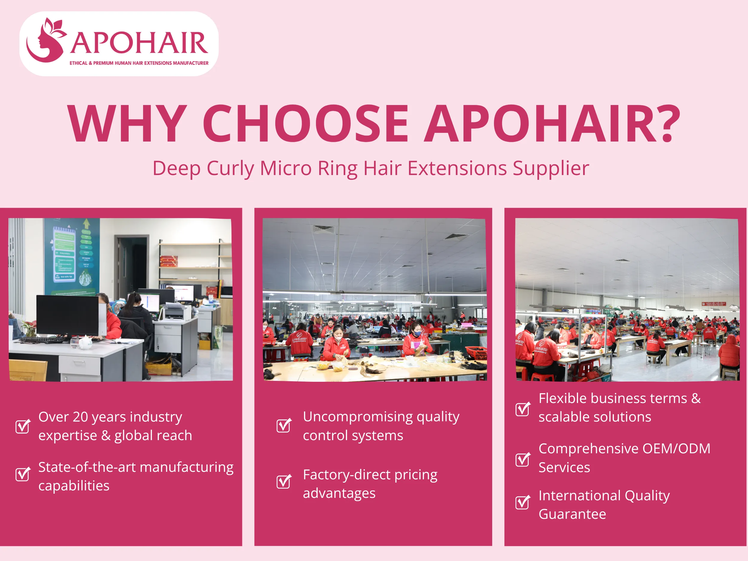 Seven advantages help APOHAIR reduce operational risk and boost hair extension business growth