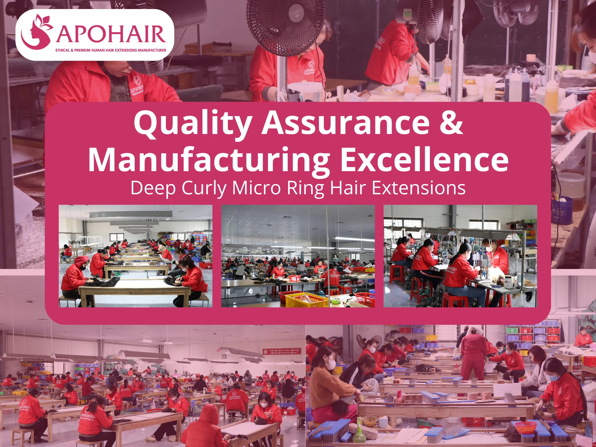 APOHAIR ensures consistent quality in every Deep Curly Micro Ring extension bundle