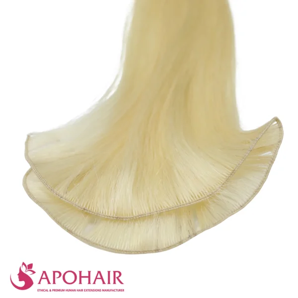 deep curly nano hand tied weft close up hair