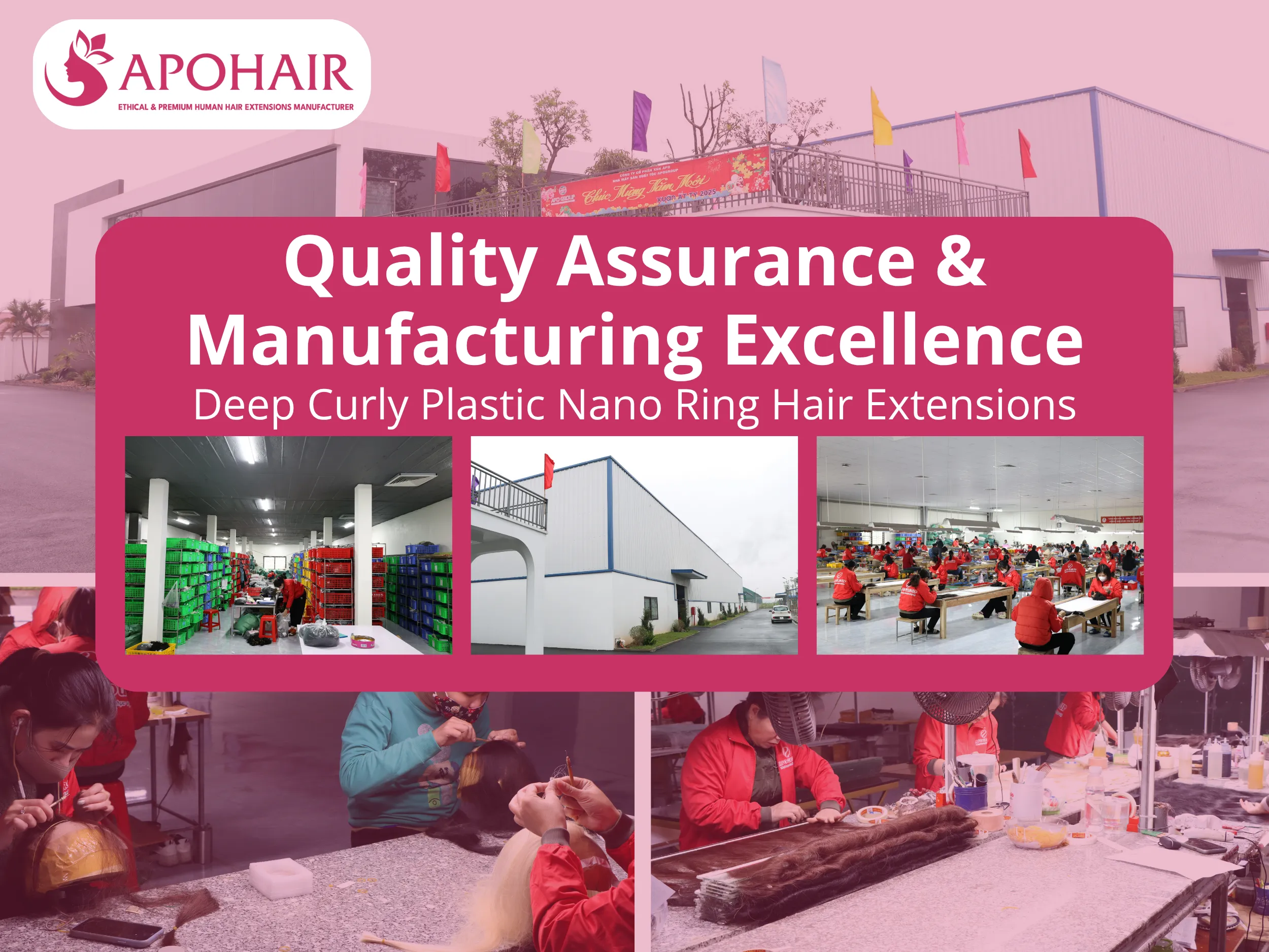 APOHAIR's Deep Curly Plastic Nano Ring Hair Extensions undergo rigorous quality protocols