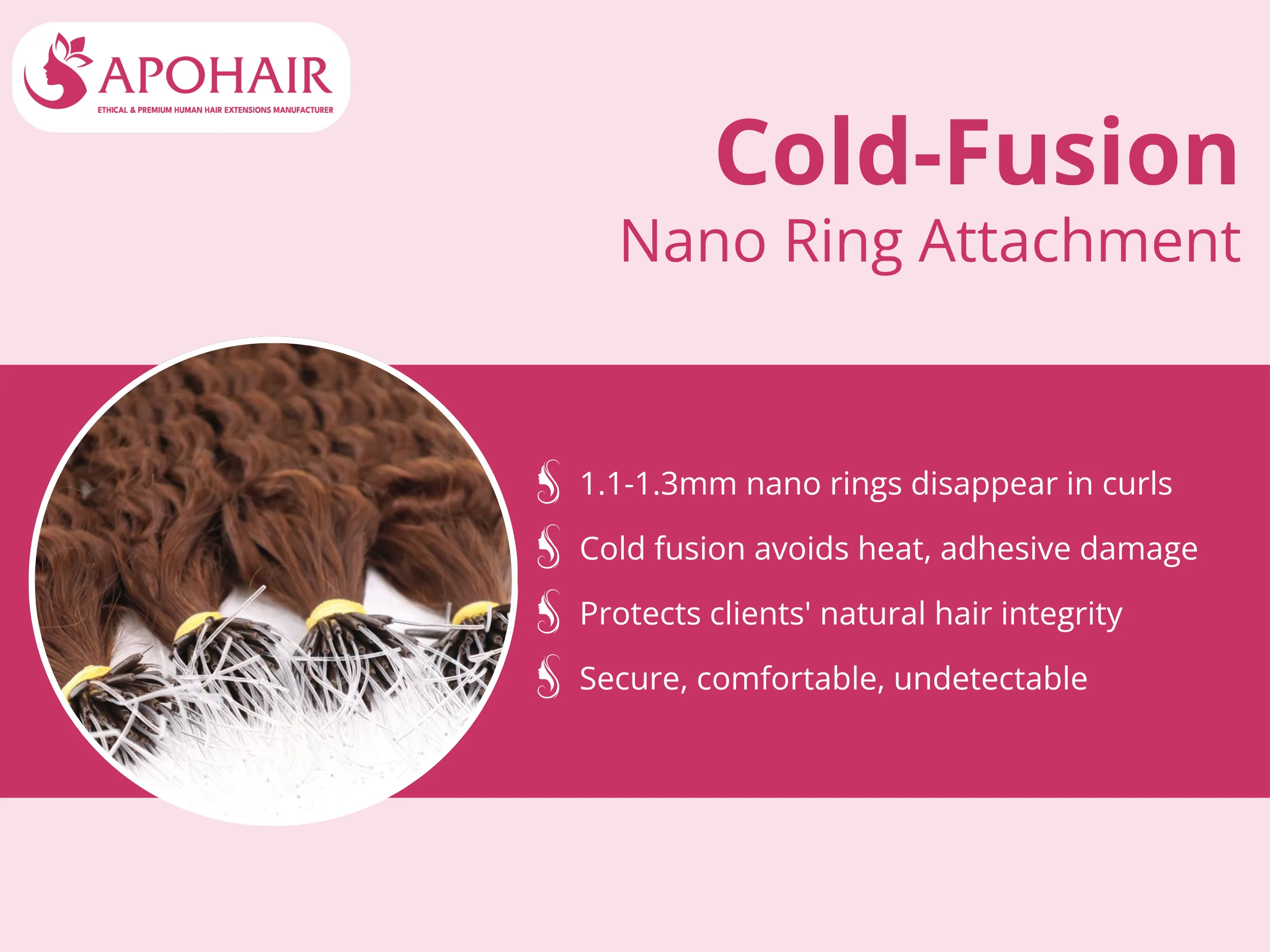 Medical-grade plastic nano rings measure just 1.1mm to 1.3mm in diameter