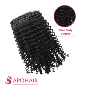 deep curly single layer silky flat weft