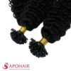 2 packs deep curly u tip hair extensions at apohair