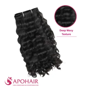 deep wavy double layer silky flat weft