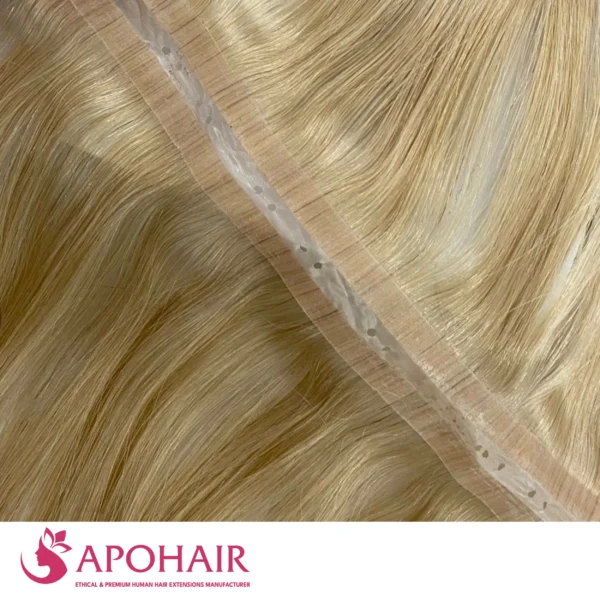 deep wavy double taps tape in blonde