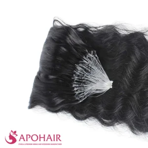 deep wavy micro loop close up hair