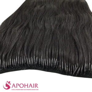 deep wavy micro ring close up hair