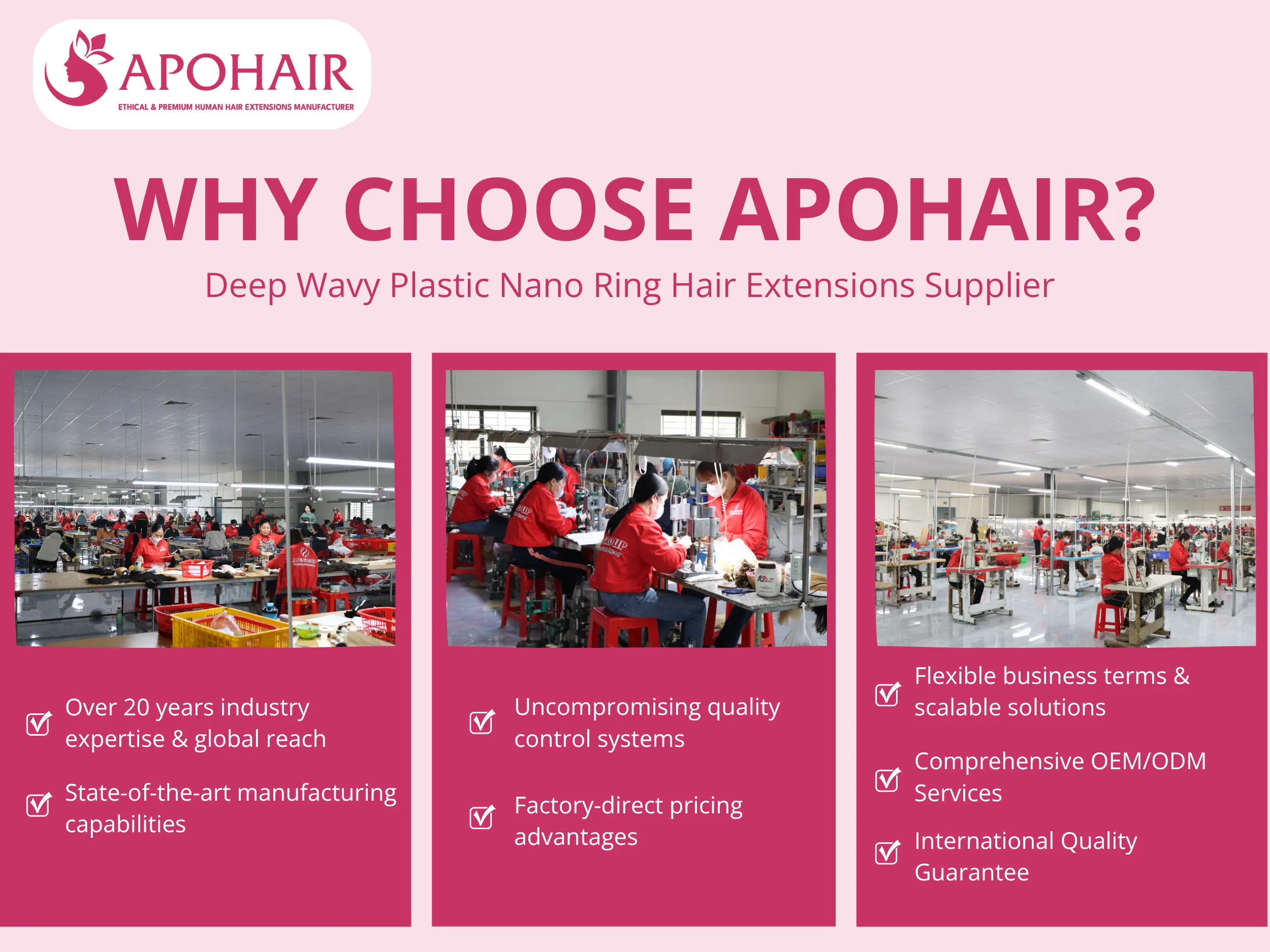 Seven compelling advantages make APOHAIR the strategic partner for businesses