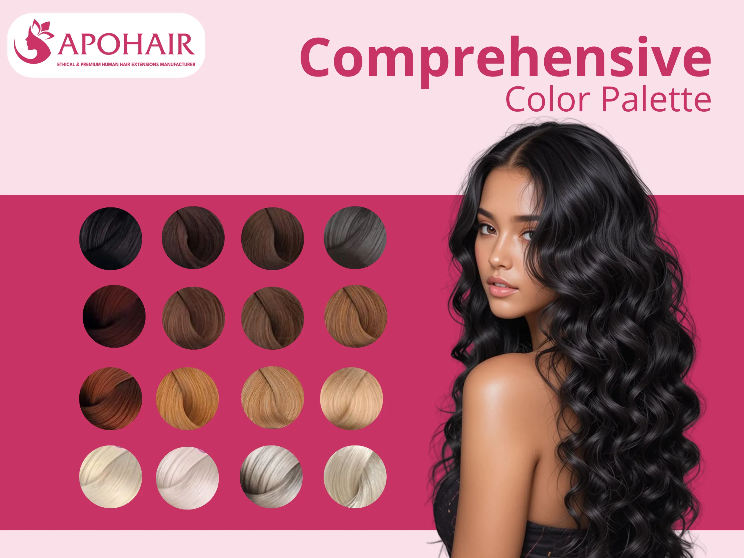 Choose from 50+ shades spanning jet black through platinum blonde, including highlighted and piano color combinations